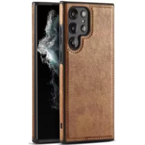 Pu Leather Case For Samsung S24 Ultra (Brown)