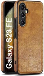 Pu Leather Case For Samsung S23 Fe (Brown)