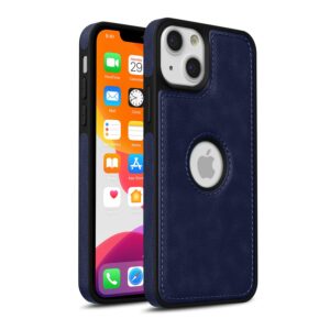 Pu Leather Case For iPhone 14 Plus (Blue)