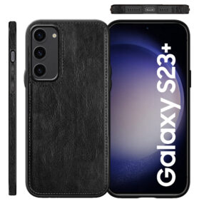 Pu Leather Case For Samsung S23 Plus (Black)