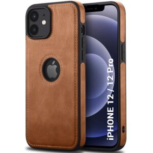 Pu Leather Case For iPhone 12 (Brown)