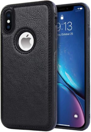 Pu Leather Case For iPhone Xs Max (Black)