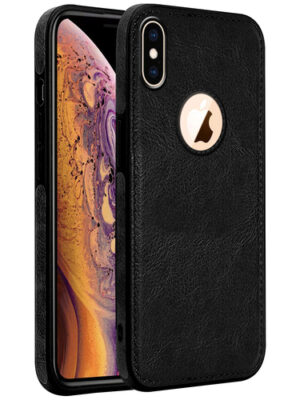 Pu Leather Case For iPhone Xs Max (Black)