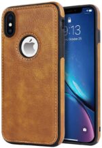 Pu Leather Case For iPhone Xs Max (Brown)