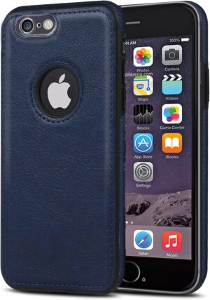 Pu Leather Case For iPhone 6 Plus (Blue)