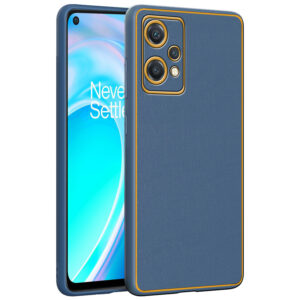 Chrome Leather Case For One Plus Nord Ce2 Lite (Blue)