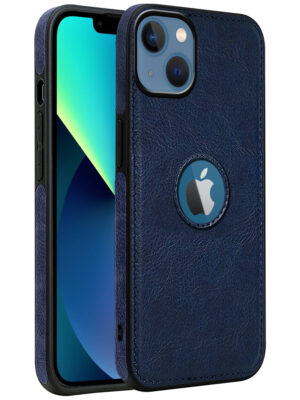 Pu Leather Case For iPhone 13 (Blue)