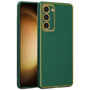 Chrome Leather Case For Samsung S23 Plus (Green)