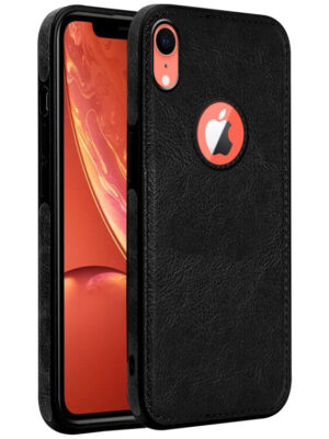 Pu Leather Case For iPhone Xr (Black)