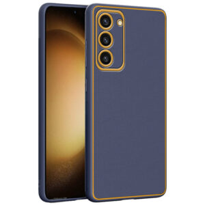 Chrome Leather Case For Samsung S23 Plus (Purple)