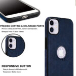 Pu Leather Case For iPhone 12 (Blue)