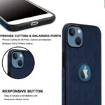 Pu Leather Case For iPhone 14 (Blue)