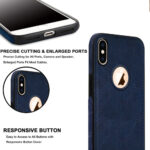 Pu Leather Case For iPhone Xs Max (Blue)