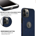 Pu Leather Case For iPhone 14 Pro Max (Blue)