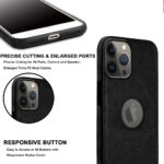 Pu Leather Case For iPhone 15 Pro (Black)