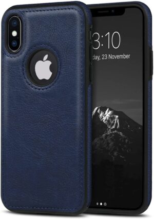 Pu Leather Case For iPhone Xs Max (Blue)