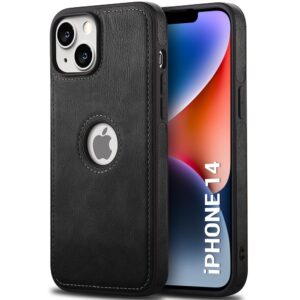 Pu Leather Case For iPhone 14 (Black)