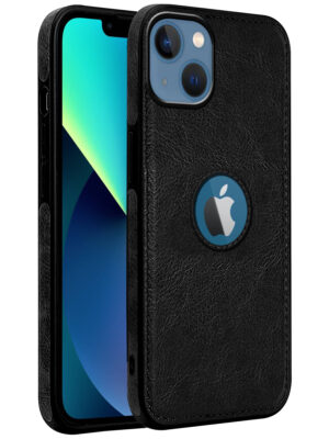 Pu Leather Case For iPhone 13 (Black)