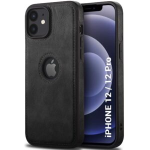 Pu Leather Case For iPhone 12 (Black)