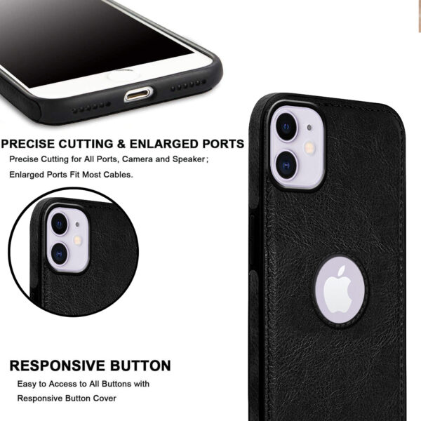 Pu Leather Case For iPhone 11 (Black)