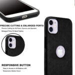 Pu Leather Case For iPhone 12 (Black)