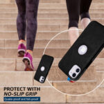 Pu Leather Case For iPhone 12 (Black)