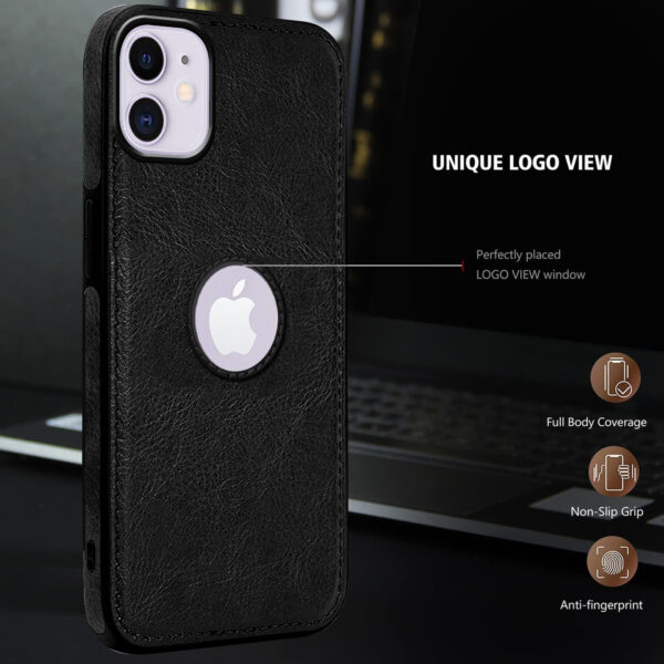 Pu Leather Case For iPhone 11 (Black)