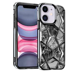 Diamond Cut Back Case for iPhone 12 (Black)