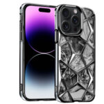 Diamond Cut Back Case For iPhone 15 Pro -Black