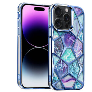 Diamond Cut Back Case for iPhone 15 pro Blue