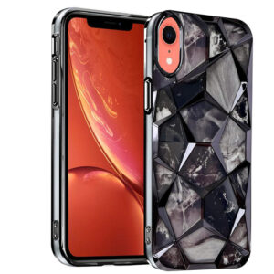 Diamond Cut Back Case for iPhone Xr (Black)