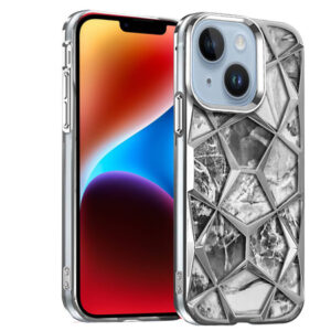 Diamond Cut Back Case for iPhone 13 (Silver)