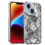 Diamond Cut Back Case for iPhone 15 (Silver)
