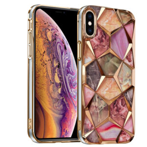 Diamond Cut Back Case for iPhone X,Xs (Gold)