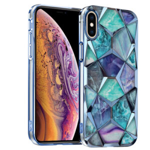 Diamond Cut Back Case for iPhone X,Xs (Blue)