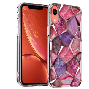 Diamond Cut Back Case for iPhone Xr (Pink)