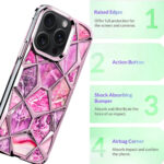 Diamond Cut Back Case for iPhone 15 pro Pink