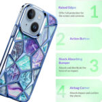 Diamond Cut Back Case for iPhone 15 (Blue)