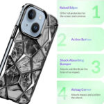 Diamond Cut Back Case for iPhone 15 (Black)