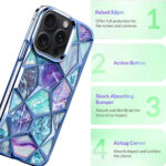 Diamond Cut Back Case for iPhone 15 pro Blue