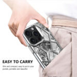 Diamond Cut Back Case for iPhone 15 pro silver