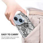 Diamond Cut Back Case for iPhone 15 (Silver)