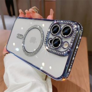 Diamond Bling Case For iPhone 16 Pro - Blue