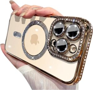 Diamond Bling Case For iPhone 16 Pro - Gold