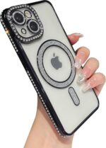 Diamond Bling Plating Case For iPhone 14 Black
