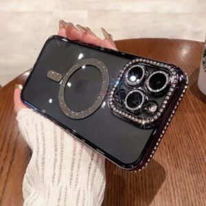 Diamond Bling Case For iPhone 16 Pro - Black
