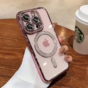 Diamond Bling Case For iPhone 16 Pro -Pink