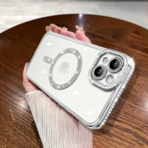 Diamond Bling Plating Case iPhone 15 Silver