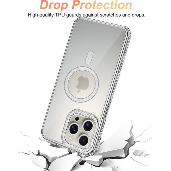 Diamond Bling Case iPhone 16 Pro Max (Silver)